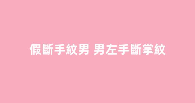 假斷手紋男 男左手斷掌紋